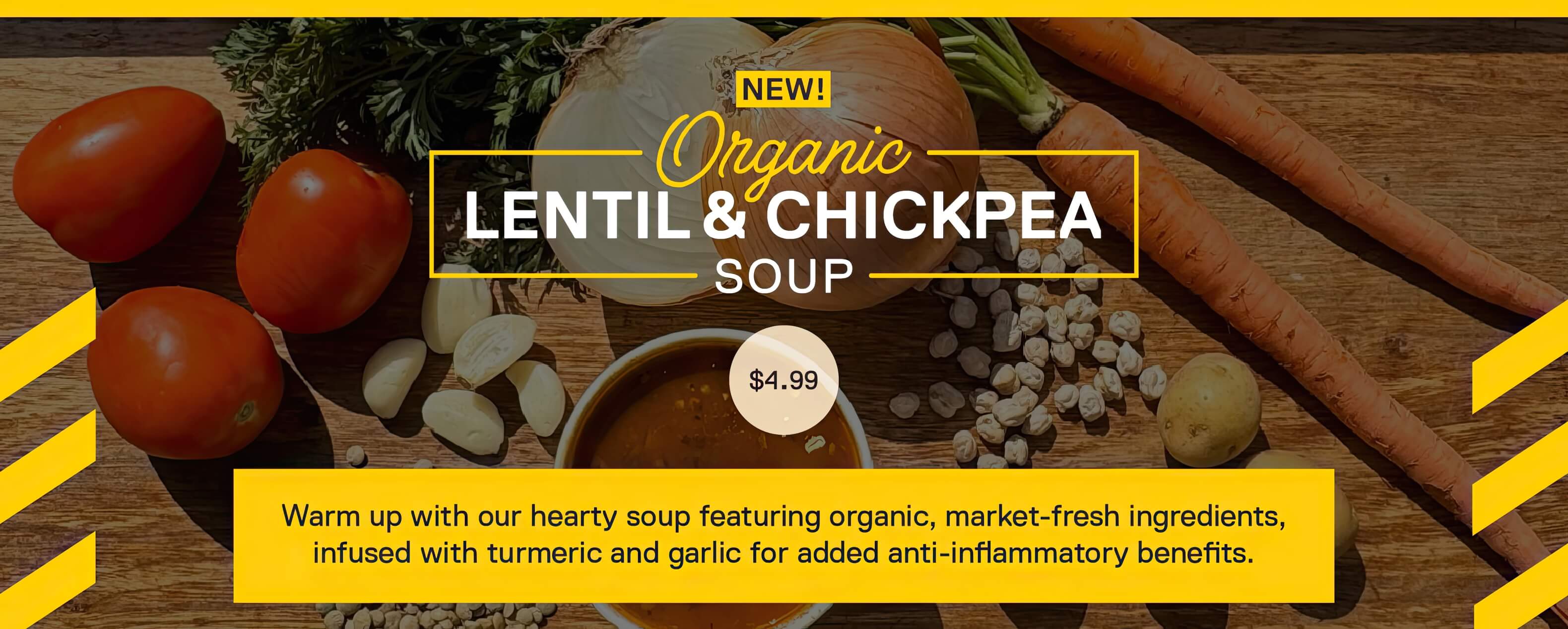 Organic lentil & chicken soup