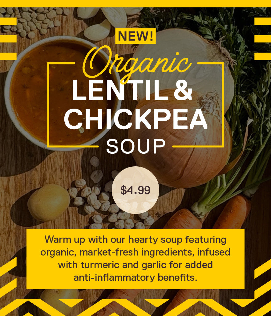 Organic lentil & chicken soup